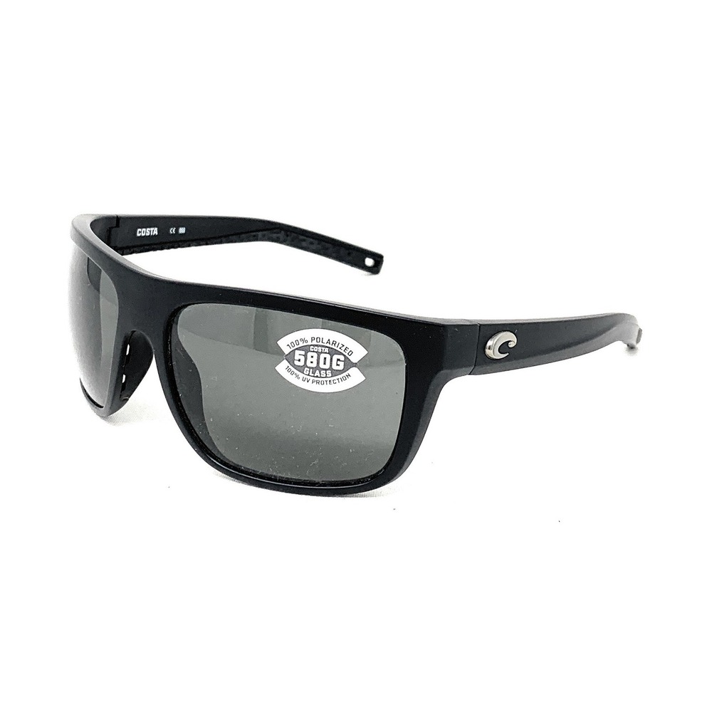COSTA DEL MAR Men's Broadbill Polarized Sunglasses, Matte Black, Grey 580G 61mm